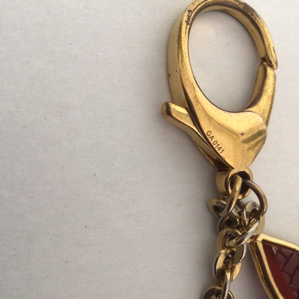 AUTHENTIC LOUIS VUITTON RED RESIN MOSAIC MONOGRAM FLOWER KEY HOLDER BAG … - Picture 12 of 16